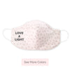 2-Layer Woven Cotton Flannel Face Mask, Soft Black Bubble Dots, Made in USA  - Love & Light