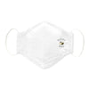 3-Layer Woven Cotton Chambray Face Mask, White, Queen Bee
