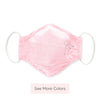 3-Layer Woven Cotton Chambray Face Mask, Pink, Skater Layback