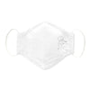 3-Layer Woven Cotton Chambray Face Mask, White, Skater Layback