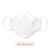 3-Layer Woven Cotton Chambray Face Mask, White, Skater Spiral - SEE MORE COLORS