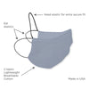 2-Layer Woven Soft Brushed Cotton Face Mask, Faded Denim, Made in USA - SPECIAL Price
