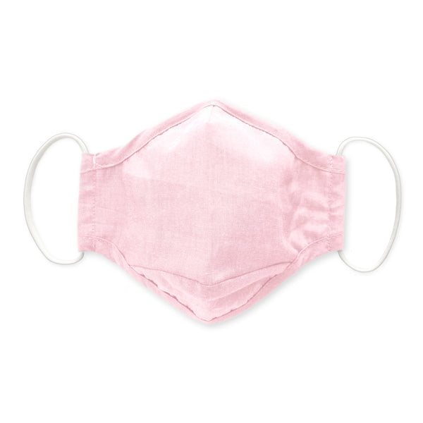3-Layer Woven Cotton Chambray Face Mask, Pink