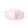 2-Layer Cotton Flannel Facemask - Soft Black Bubble Dots, Soft Pink - 60pcs