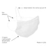 2-Layer Cotton Flannel Face Mask, White, 6 Prepack