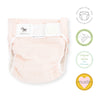 Amazing Baby SmartNappy Cotton Muslin Hybrid Reusable Cloth Diaper Cover + 1 Reusable Tri-Fold Insert + 1 Reusable Booster - Soft Pink
