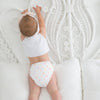 Amazing Baby SmartNappy Cotton Muslin Hybrid Reusable Cloth Diaper Cover + 1 Reusable Insert + 1 Reusable Booster - Multi Mini Watercolor Dots, Pink