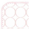 Ultimate Swaddle Blanket - Mod Circles on White, Pastel Pink
