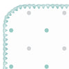 Ultimate Swaddle Blanket - Sterling + Pastel SeaCrystal Little Dots on White