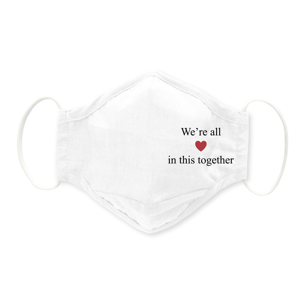 3-Layer Woven Cotton Chambray Face Mask, In This Together