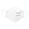 3-Layer Woven Cotton Chambray Face Mask, Keep Calm & Mask On