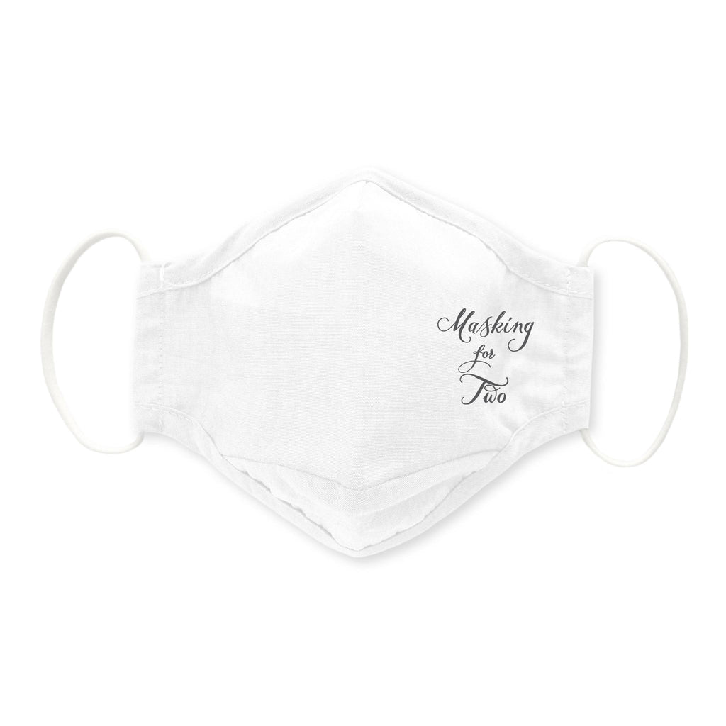 3-Layer Woven Cotton Chambray Face Mask, Pink, Masking for Two