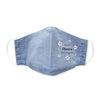 Kids Face Mask, 3-Layer Cotton Chambray, Pick Flowers Not Fights