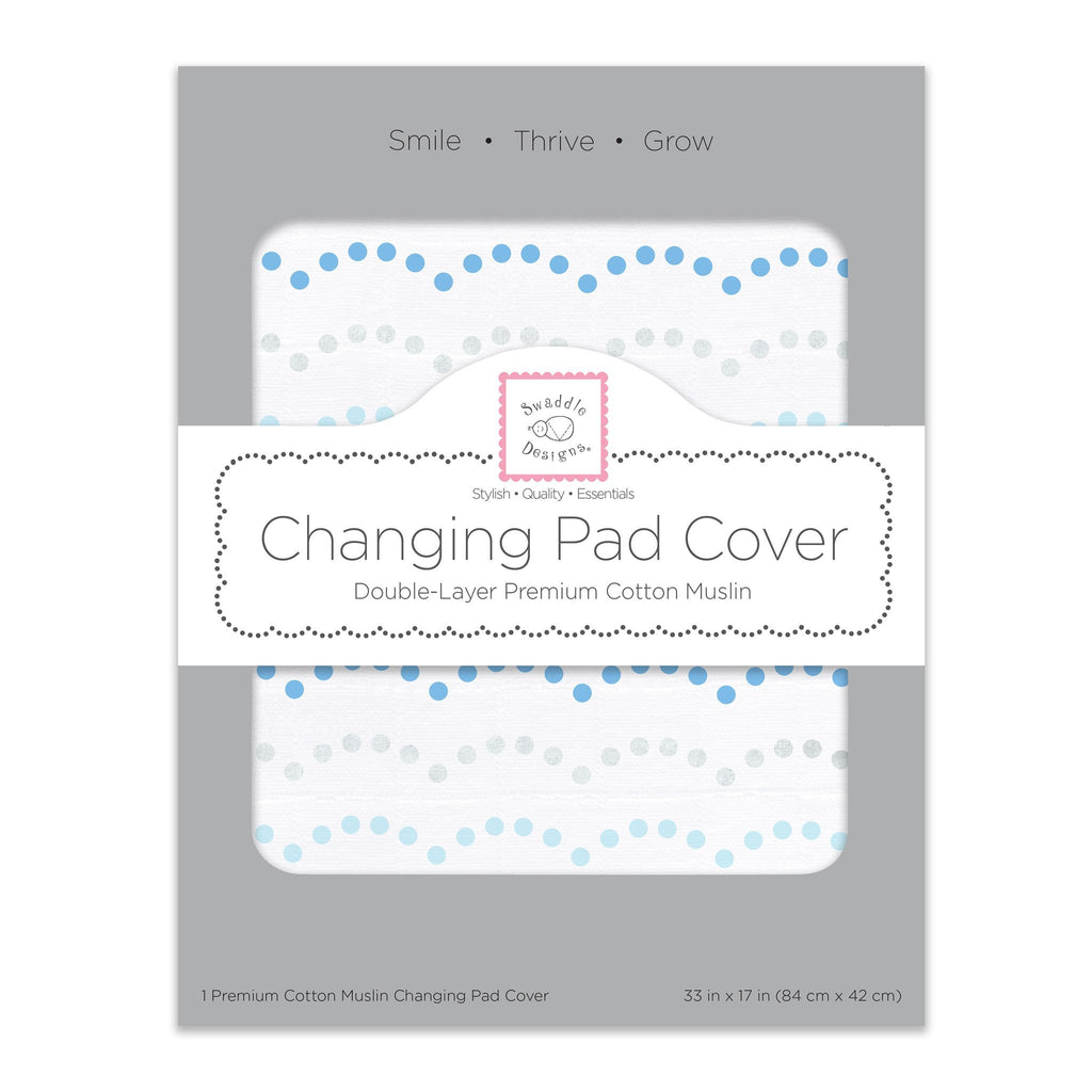 Muslin Changing Pad Cover Tiny Dotted Scallop with Shimmer