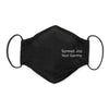 3-Layer Woven Cotton Chambray Face Mask, Black, Spread Joy Not Germs
