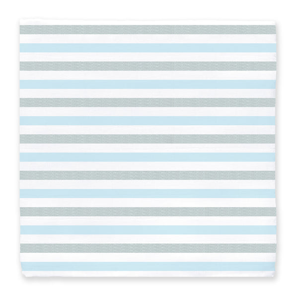 Muslin Swaddle Single - Alternating Stripe with Shimmer - Blue