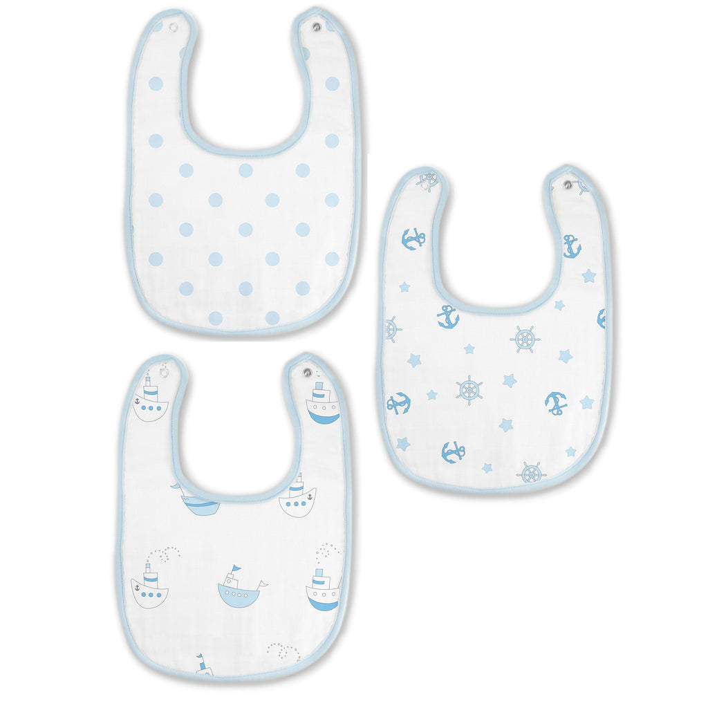 Muslin Baby Bibs - Classic Collection (Set of 3)