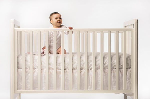 Crib without crib skirt sale