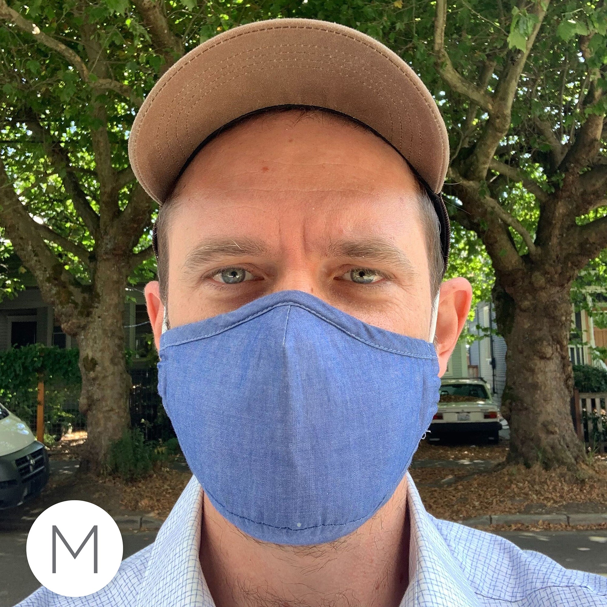 Cotton Cloth Mask Chambray, Denim SwaddleDesigns