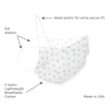 2-Layer Woven Soft Brushed Cotton Facemask, Cloth Face Mask - Bulk Soft Black Bubble Dots