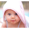 Terry Velour Hooded Towel - Mini Mod Circles, Pastel Pink