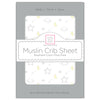 Muslin Fitted Crib Sheet - Goodnight, Sterling