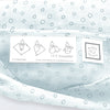 Marquisette Swaddle Blanket - Bubble Dots, Soft Black Pearl on Soft Blue - LIMITED TIME DEAL