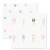 Marquisette Swaddle Blankets - Watercolor Ice Cream Cones & Multi-Dots