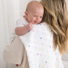 Marquisette Swaddle Blanket - Peace. Love. Swaddle, Very Berry - LIMITED TIME OFFER