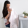 Marquisette Swaddle Blanket - Champagne, Soft Black Pearl on Soft Pink - LIMITED TIME DEAL