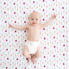 Marquisette Swaddle Blanket - Cute and Calm, Very Berry - LIMITED TIME OFFER