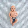 Marquisette Swaddle Blanket - Jewel Tone Circles, True Blue - ONLY 1 LEFT