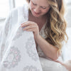 Marquisette Swaddle Blanket - Medallions, Pink - LIMITED TIME OFFER