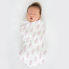 Marquisette Swaddle Blanket - Little Bunnie, Pastel Pink - ONLY 3 LEFT!