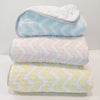 Muslin Luxe Blanket - 4-Layers of Incredibly Soft Muslin - Great for Toddler and Young Child, Reversible Design - Chevron, Pastel Yellow