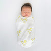Muslin Swaddle Single - Mama Baby Giraffe, Yellow