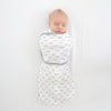 Omni Swaddle Sack with Wrap -  Arms Up Sleeves & Mitten Cuffs, Tiny Hedgehogs, Soft Black