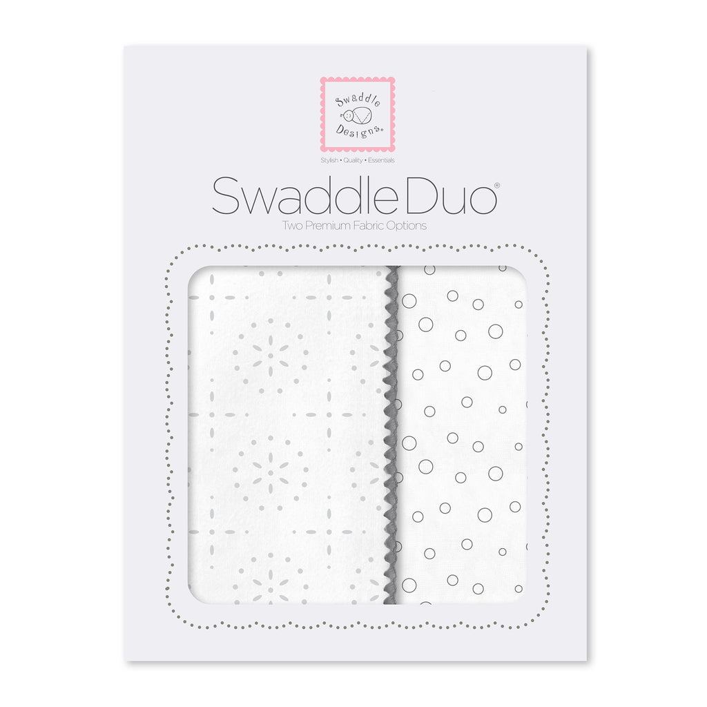 SwaddleDuo - Sterling Sparklers & Bubble Dots