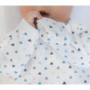 Cotton Knit Pajama Gown - Tiny Triangles Shimmer, Blue