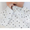 Cotton Knit Non-Weighted zzZipMe Sack Set - Heathered Gray + Tiny Triangles Shimmer Pajama Gown