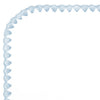 Ultimate Swaddle Blanket - White with Pastel Blue Trim