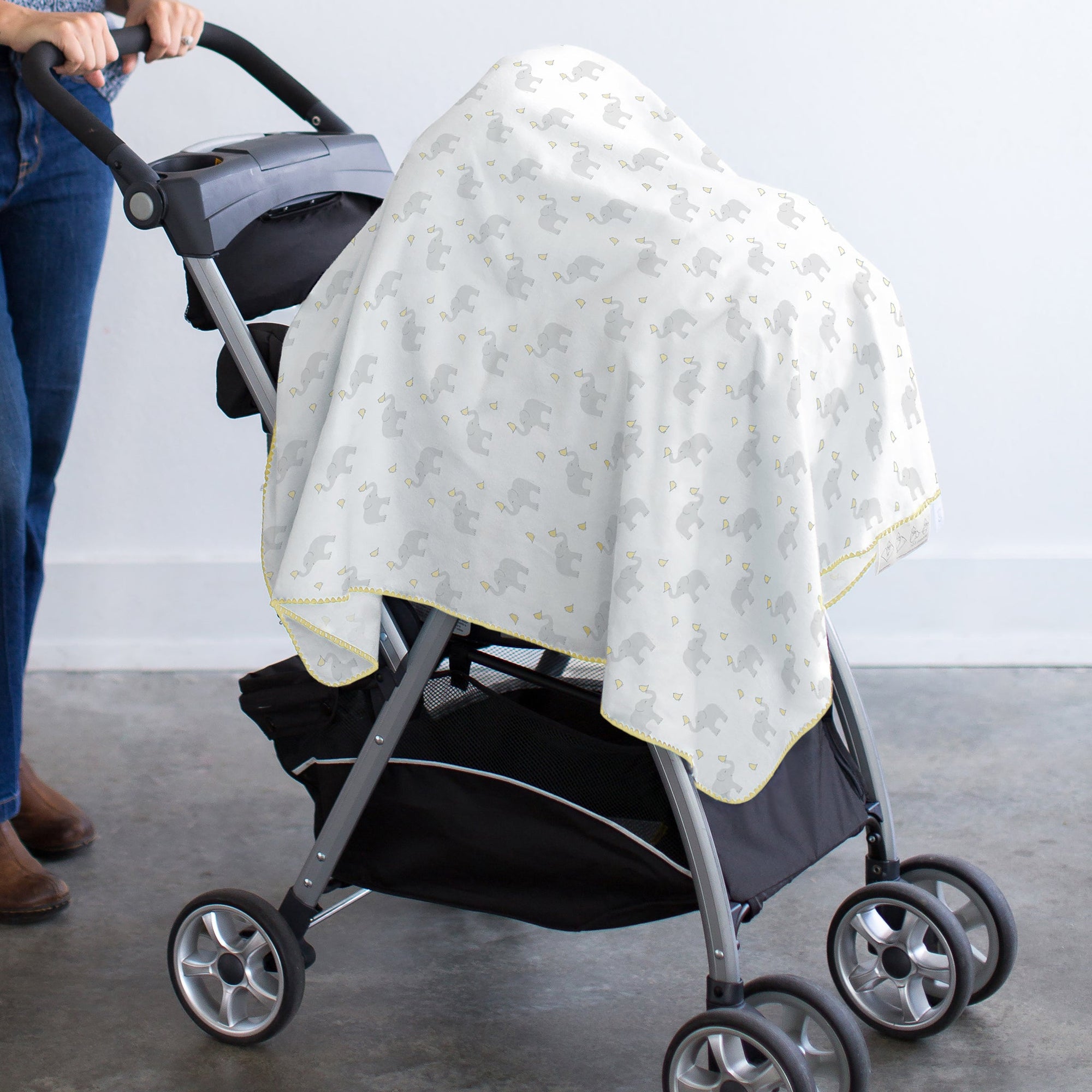 Ultimate Swaddle and Plush Toy Set Elephants and Chickies + Baby Ele