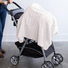 Ultimate Swaddle Blanket - Mod Circles on White, Pastel Pink