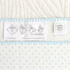 Ultimate Swaddle Blanket - Brown Mod Circles on Pastel Blue