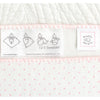 Ultimate Swaddle Blanket - Sterling + Pastel Pink Little Dots on White