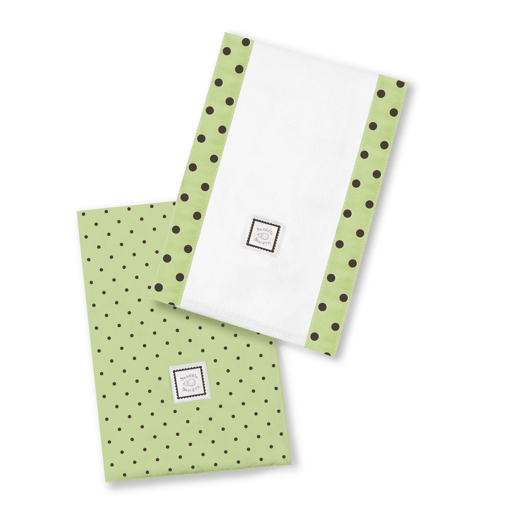Baby Burpies - Brown Polka Dots, Lime - Customized