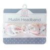 Muslin Headband - Heavenly Floral with Shimmer