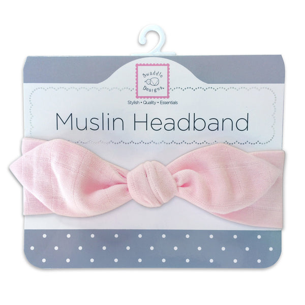 Muslin Headband - Solid Pastel Pink