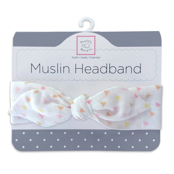 Muslin Headband - Tiny Triangles