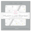 Muslin Luxe Blanket - 4-Layers of Incredibly Soft Muslin - Great for Toddler and Young Child, Reversible Design - Goodnight Sterling